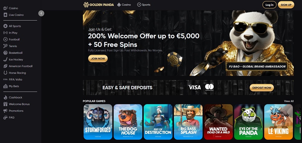 Golden Panda – trusted Singapore online casino with 3,000+ games and bonus rewards